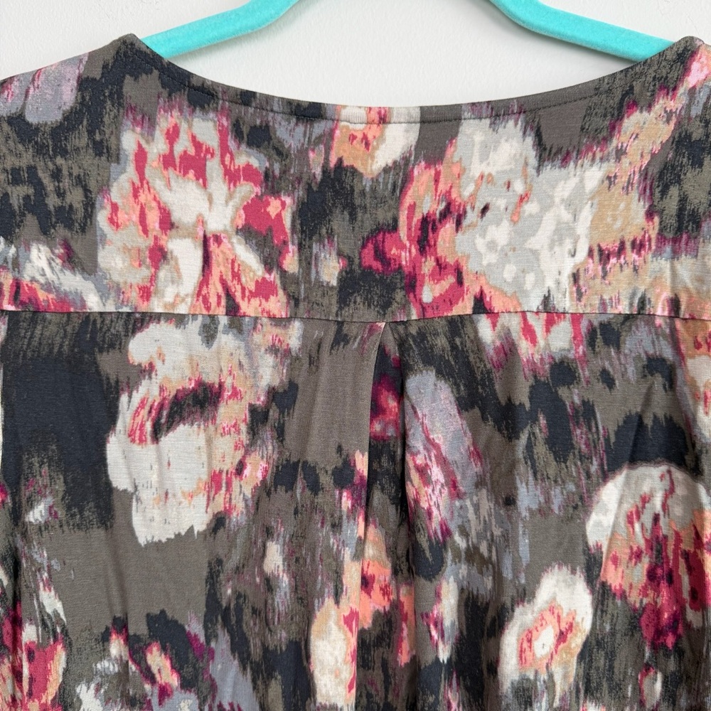 Intro. Multicolor Floral Long Sleeve Top Medium - Picture 4 of 6